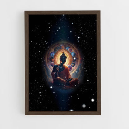 ap-meditation buddha-11 cadre Bois foncé