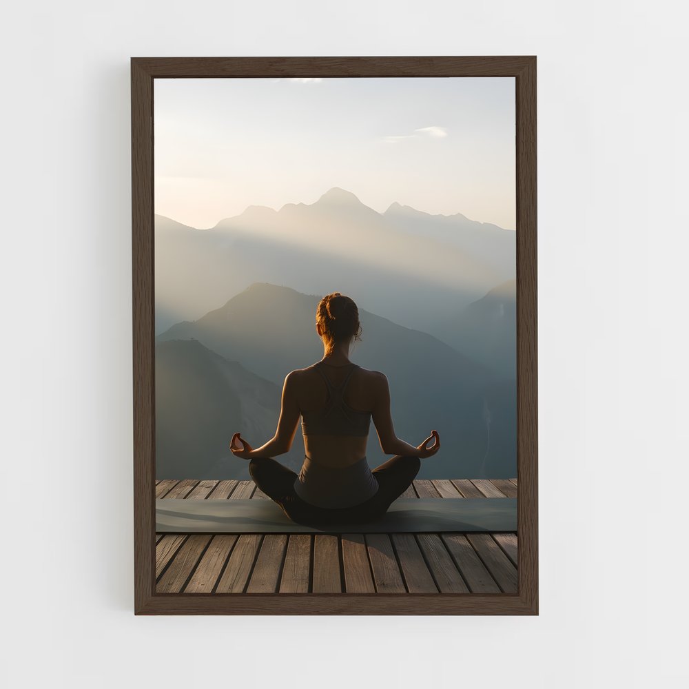 ap-meditation pose-10 cadre Bois foncé