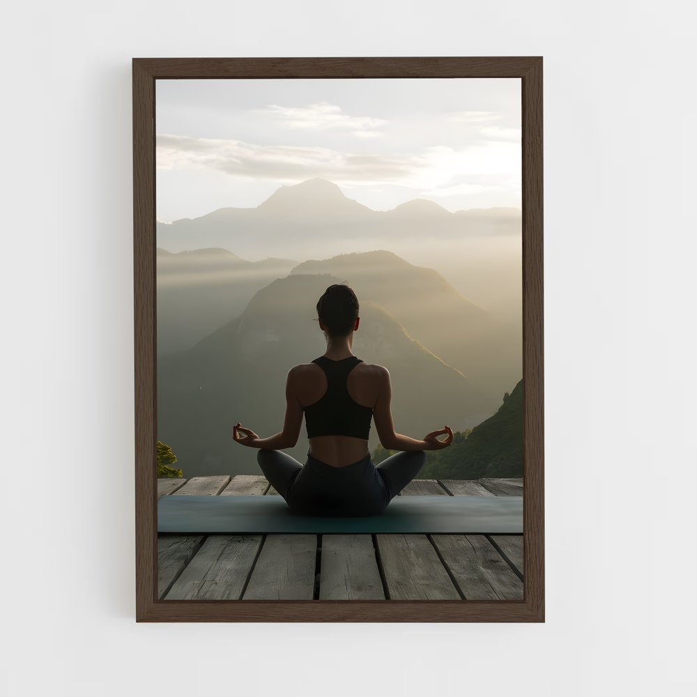 ap-meditation pose-12 cadre Bois foncé