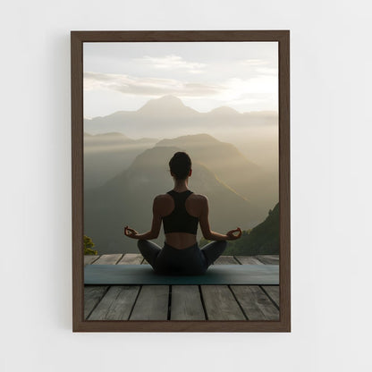 ap-meditation pose-12 cadre Bois foncé