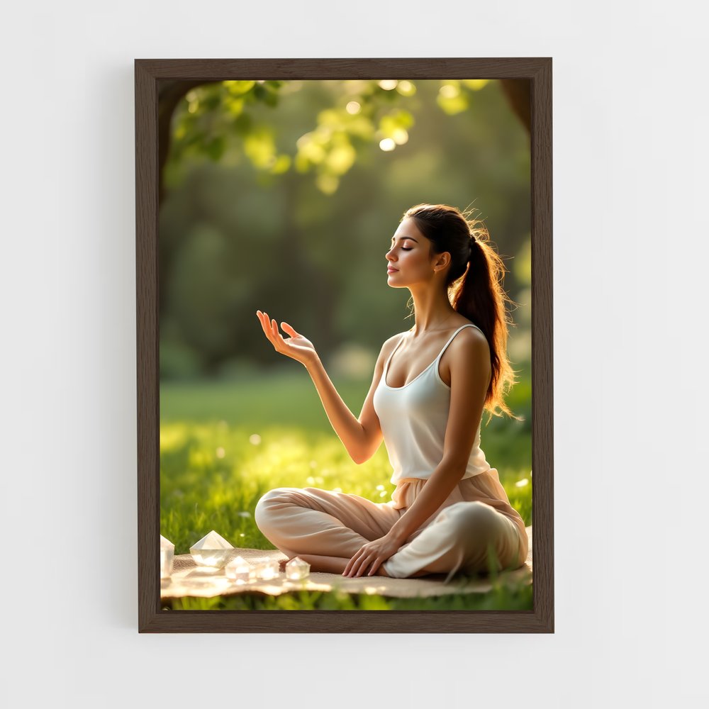 ap-meditation pose-14 cadre Bois foncé