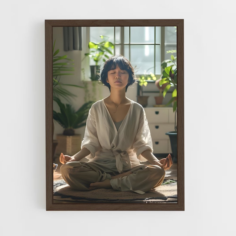 ap-meditation pose-2 cadre Bois foncé