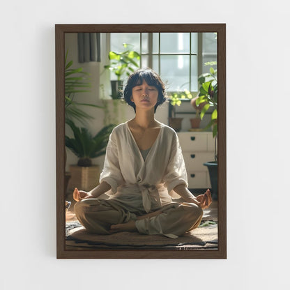 ap-meditation pose-2 cadre Bois foncé