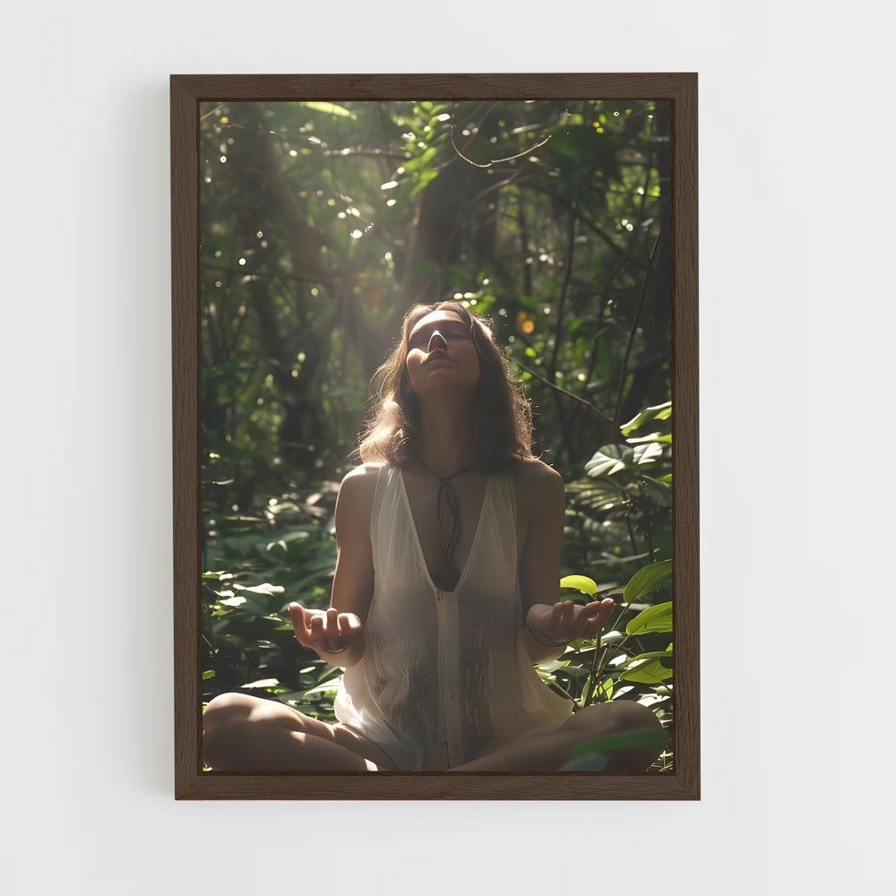 ap-meditation pose-4 cadre Bois foncé