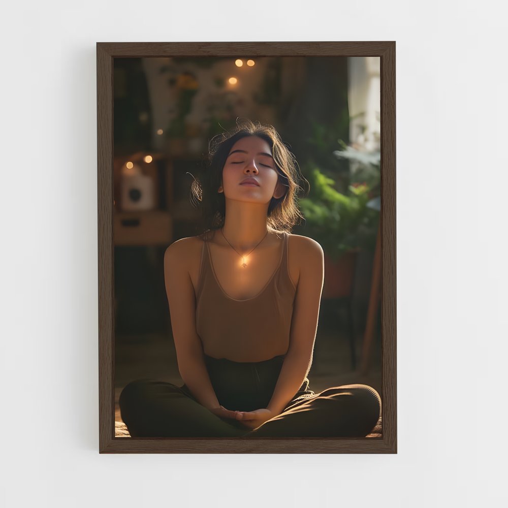 ap-meditation pose-5 cadre Bois foncé