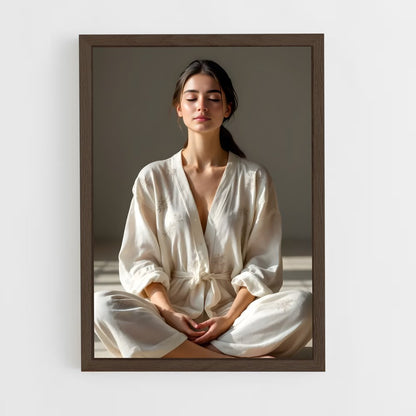 ap-meditation pose-7 cadre Bois foncé