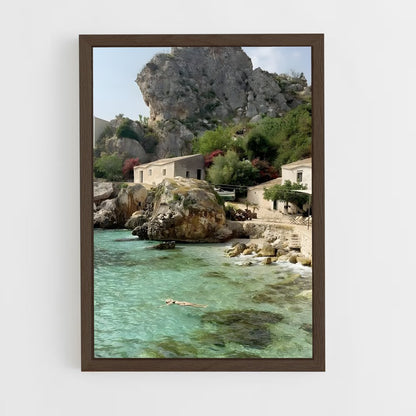 ap-mediterranean sea-13 cadre Bois foncé