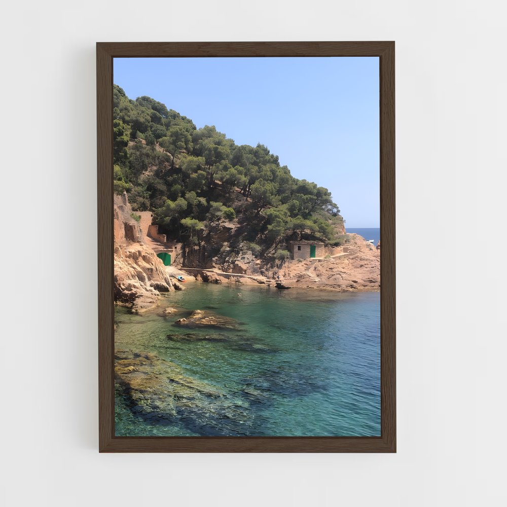 ap-mediterranean sea-2 cadre Bois foncé