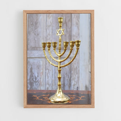 ap-menorah-3 cadre Bois clair