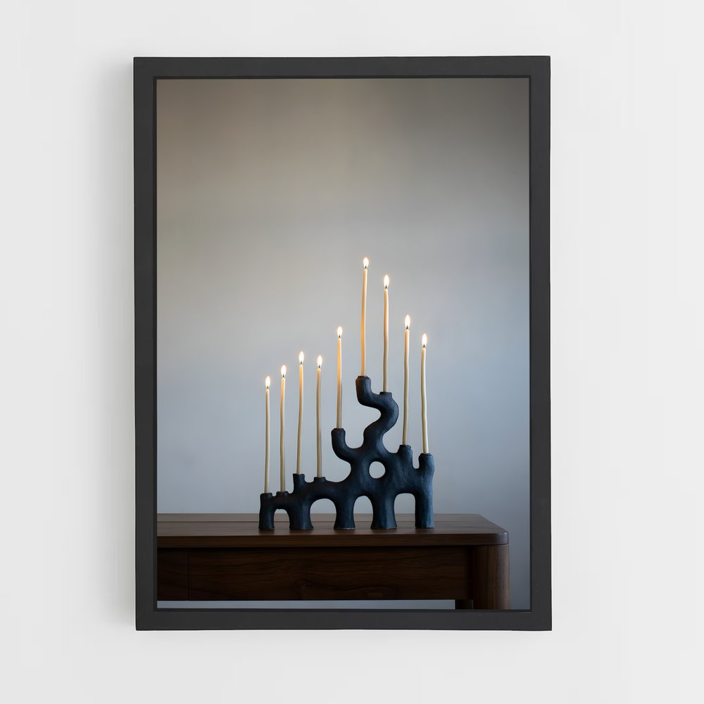 ap-menorah-4 cadre Noir
