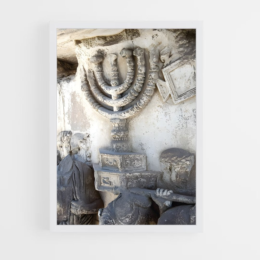 ap-menorah-5 cadre Blanc