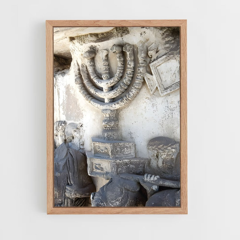 ap-menorah-5 cadre Bois clair
