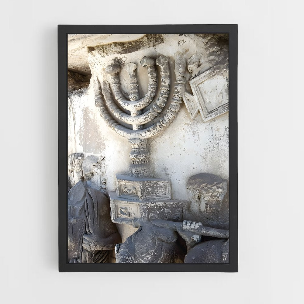 ap-menorah-5 cadre Noir