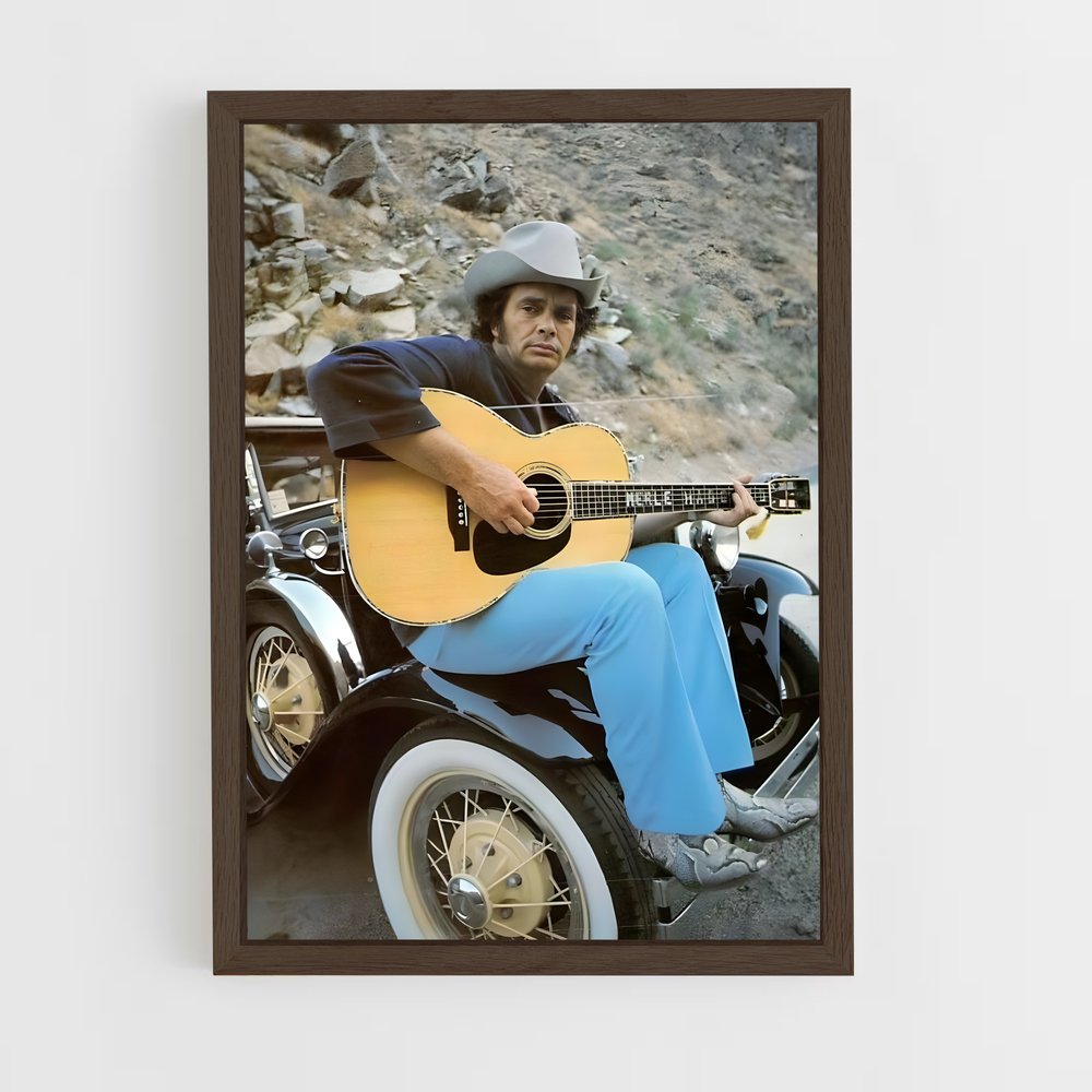 ap-merle haggard-1 cadre Bois foncé