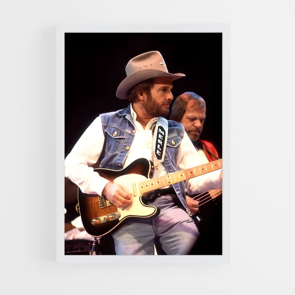 ap-merle haggard-3 cadre Blanc