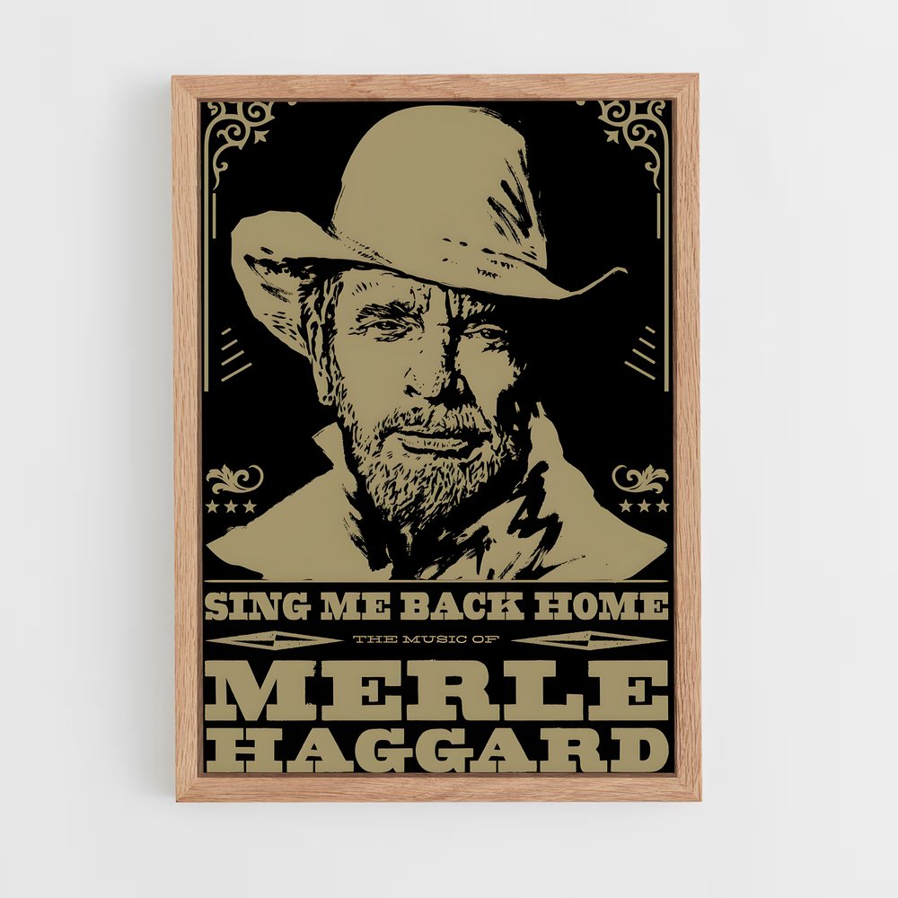 ap-merle haggard-5 cadre Bois clair