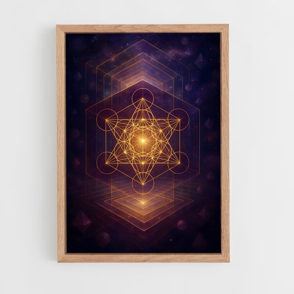 ap-metatron cube-1 cadre Bois clair
