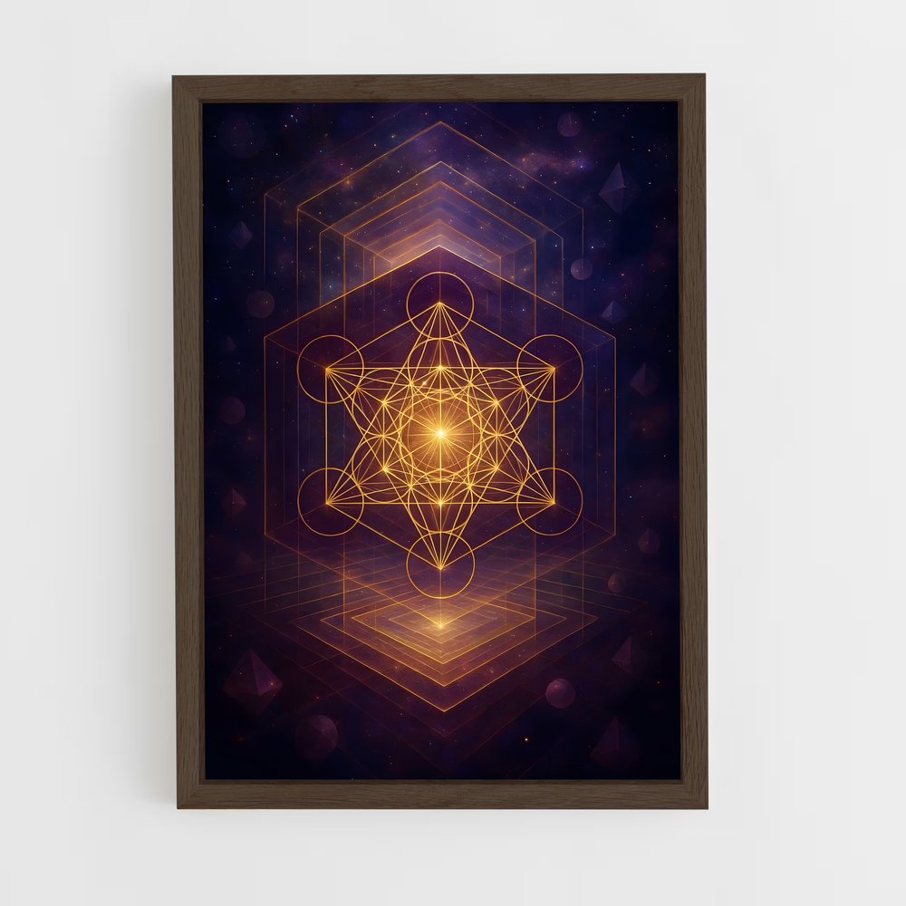 ap-metatron cube-1 cadre Bois foncé