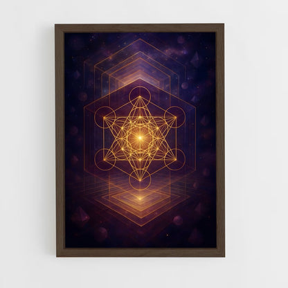 ap-metatron cube-1 cadre Bois foncé