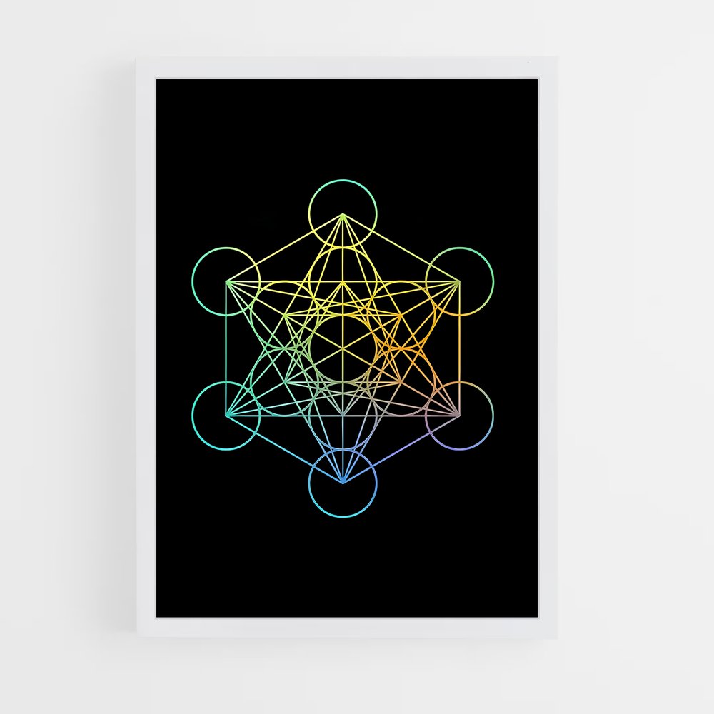 ap-metatron cube-2 cadre Blanc