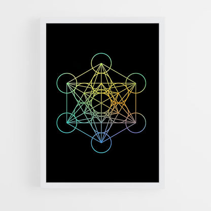 ap-metatron cube-2 cadre Blanc