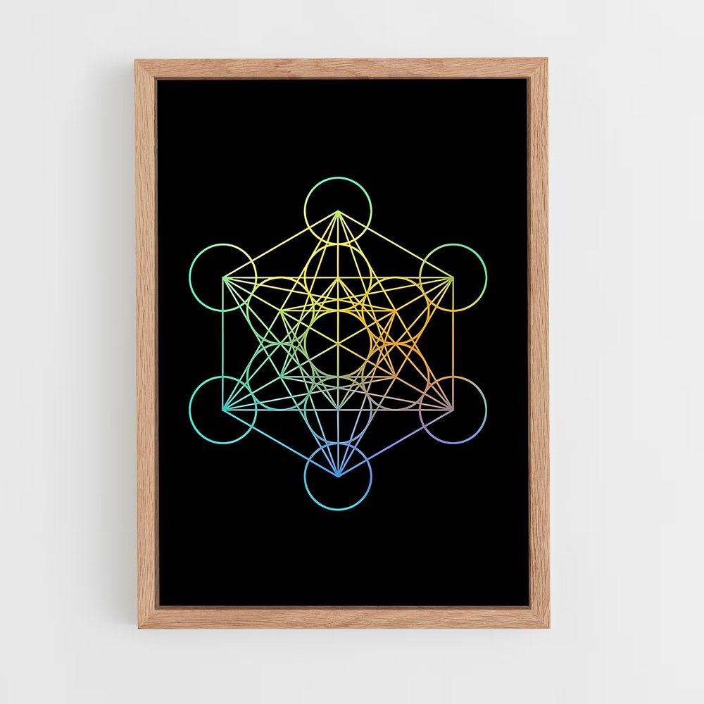 ap-metatron cube-2 cadre Bois clair