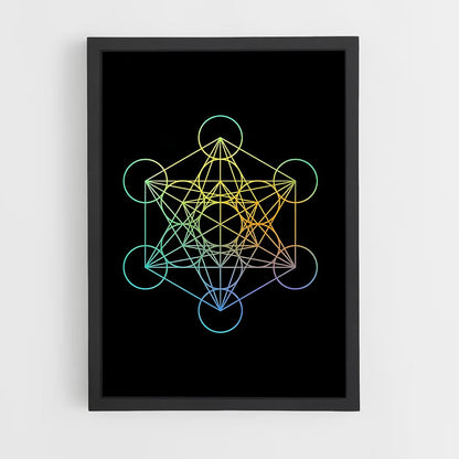 ap-metatron cube-2 cadre Noir