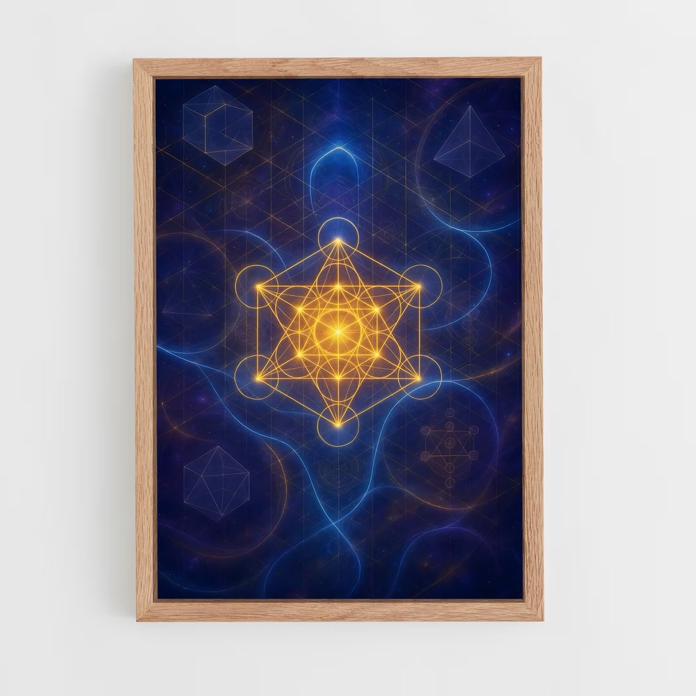 ap-metatron cube-3 cadre Bois clair