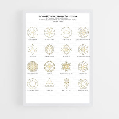 ap-metatron cube-4 cadre Blanc