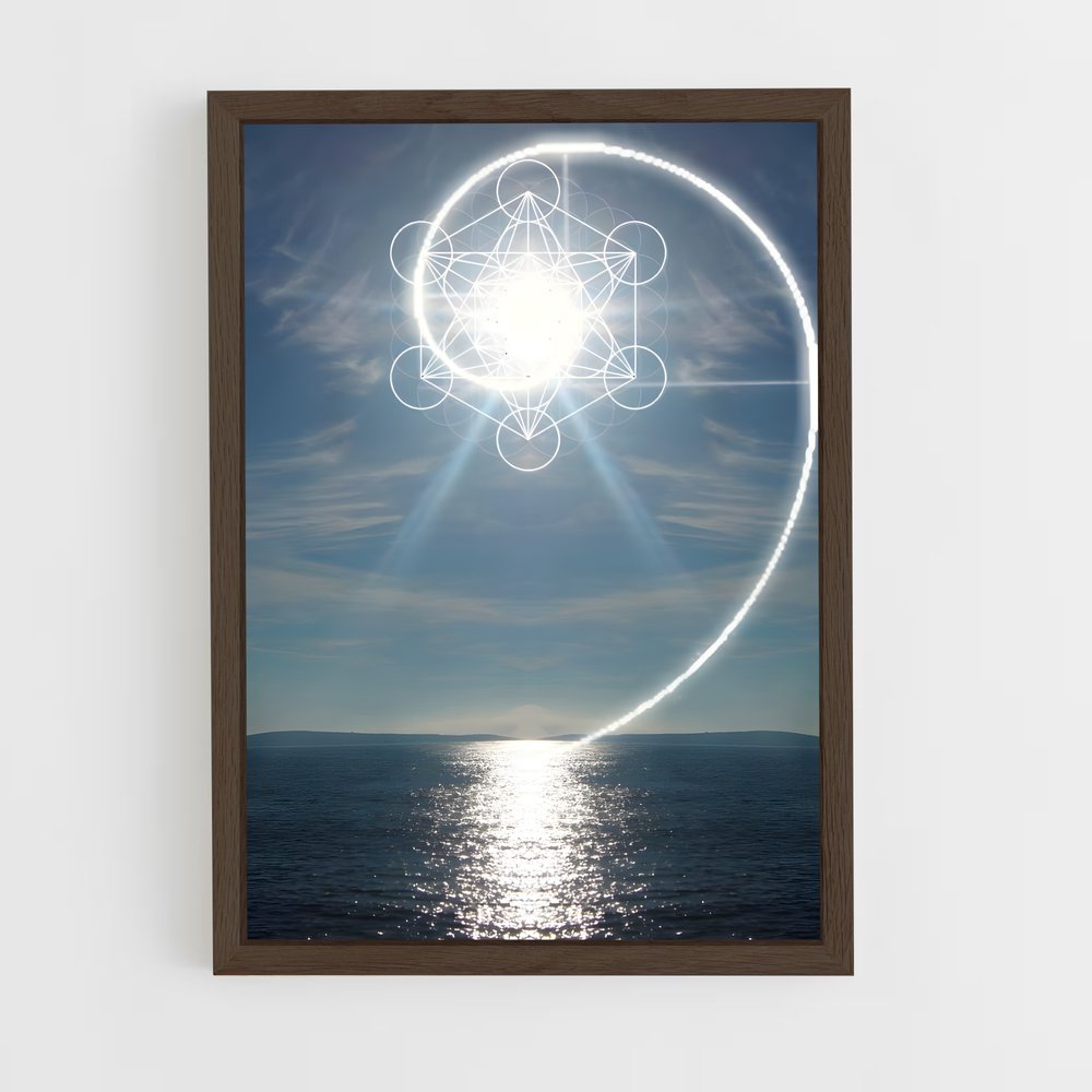 ap-metatron cube-5 cadre Bois foncé