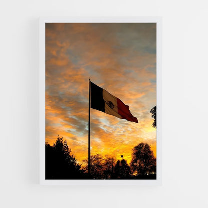 ap-mexico city flag-3 cadre Blanc