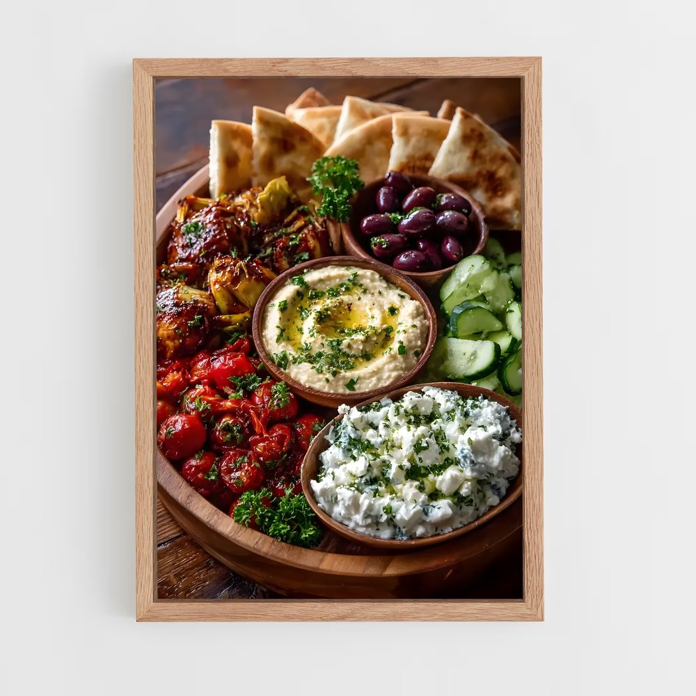ap-mezze platter-2 cadre Bois clair
