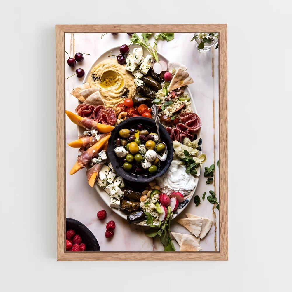 ap-mezze platter-3 cadre Bois clair