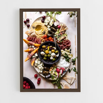 ap-mezze platter-3 cadre Bois foncé