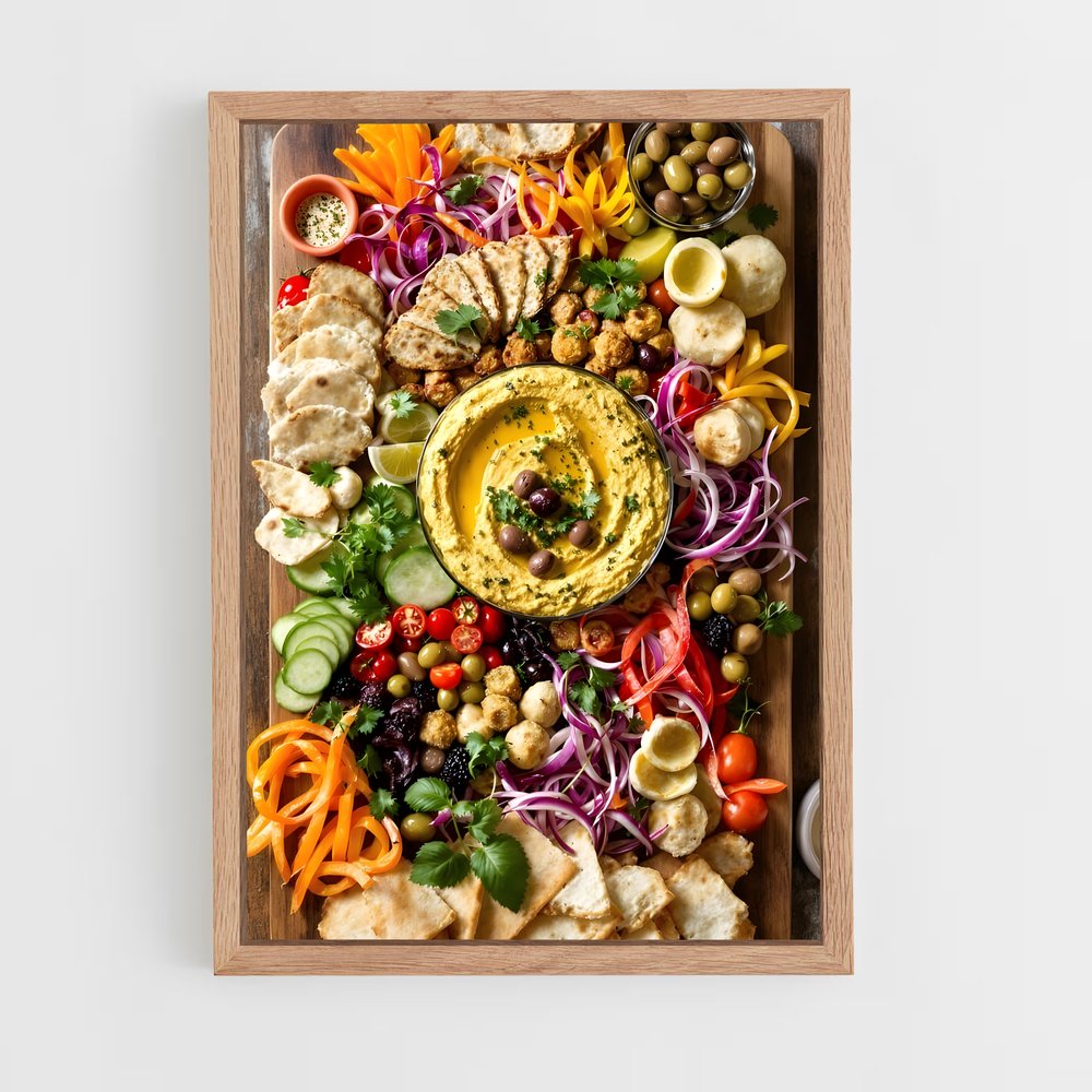 ap-mezze platter-4 cadre Bois clair