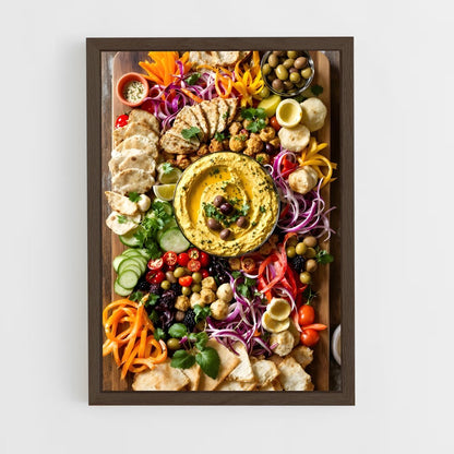 ap-mezze platter-4 cadre Bois foncé