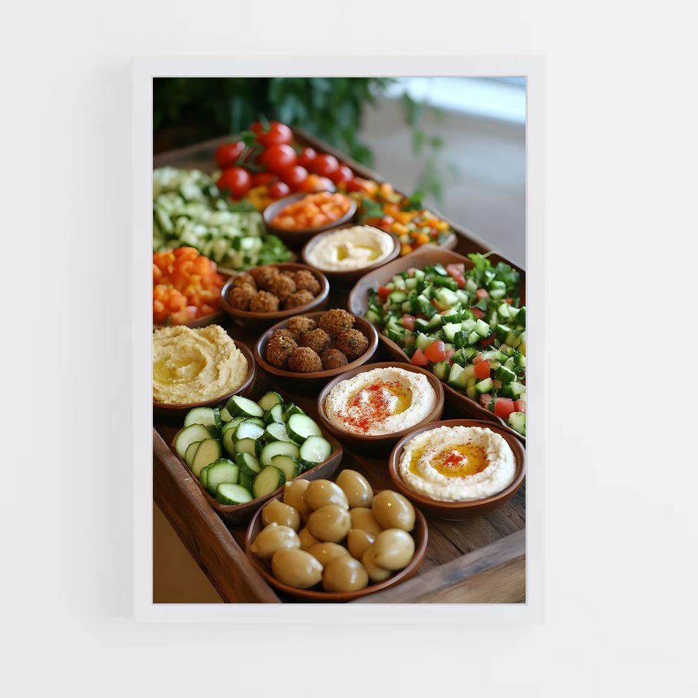 ap-mezze platter-5 cadre Blanc