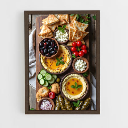 ap-mezze platter-6 cadre Bois foncé