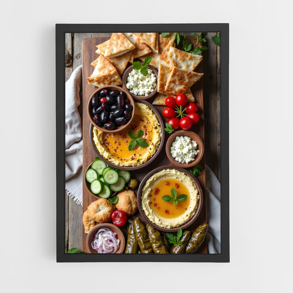 ap-mezze platter-6 cadre Noir