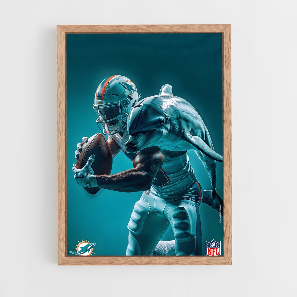 ap-miami dolphins-3 cadre Bois clair