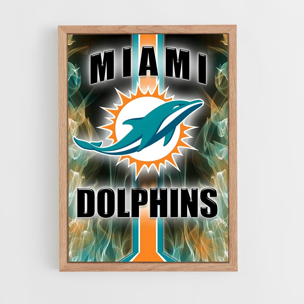 ap-miami dolphins-6 cadre Bois clair