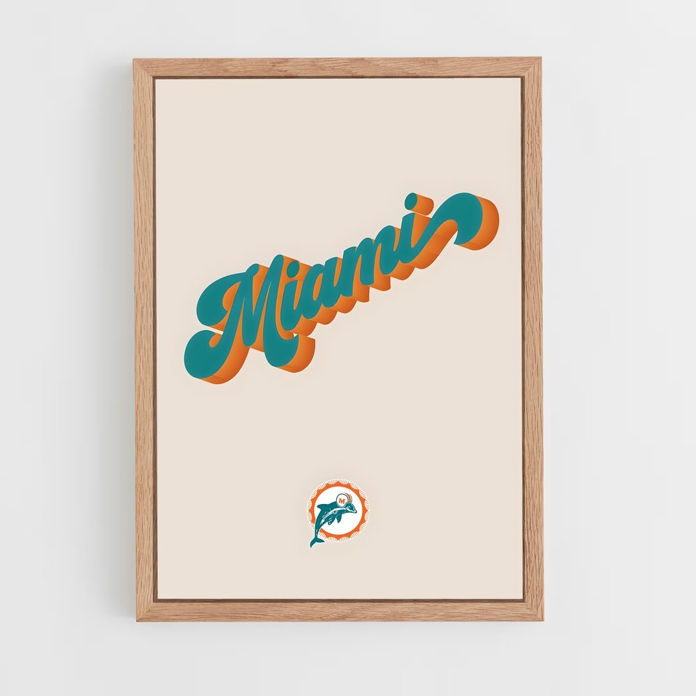 ap-miami dolphins-7 cadre Bois clair
