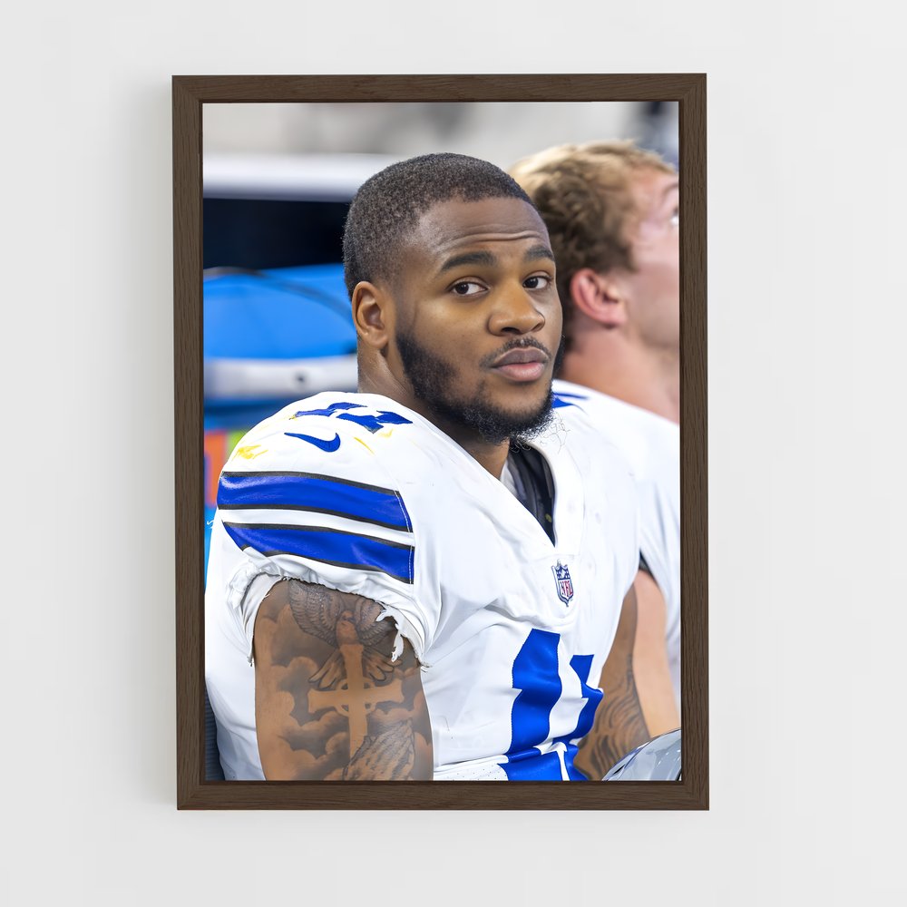 ap-micah parsons-3 cadre Bois foncé