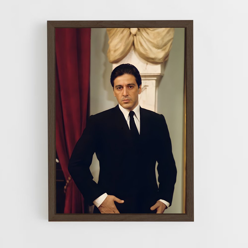 ap-michael corleone-1 cadre Bois foncé