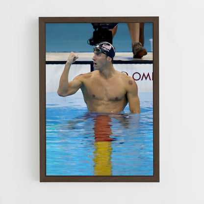 ap-michael phelps-5 cadre Bois foncé
