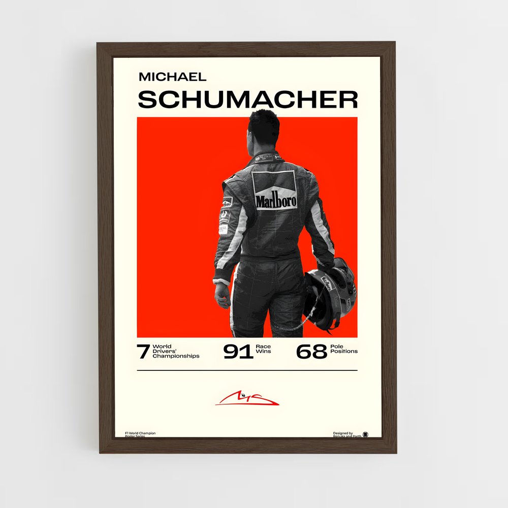 ap-michael schumacher-12 cadre Bois foncé
