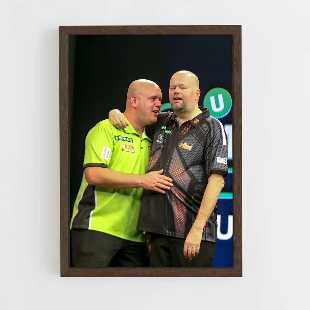 ap-michael van gerwen-5 cadre Bois foncé