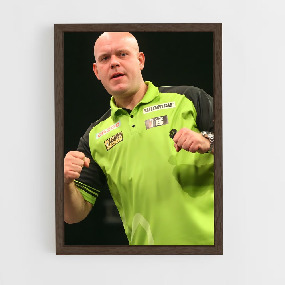 ap-michael van gerwen-6 cadre Bois foncé
