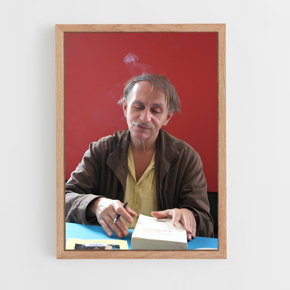 ap-michel houellebecq-1 cadre Bois clair