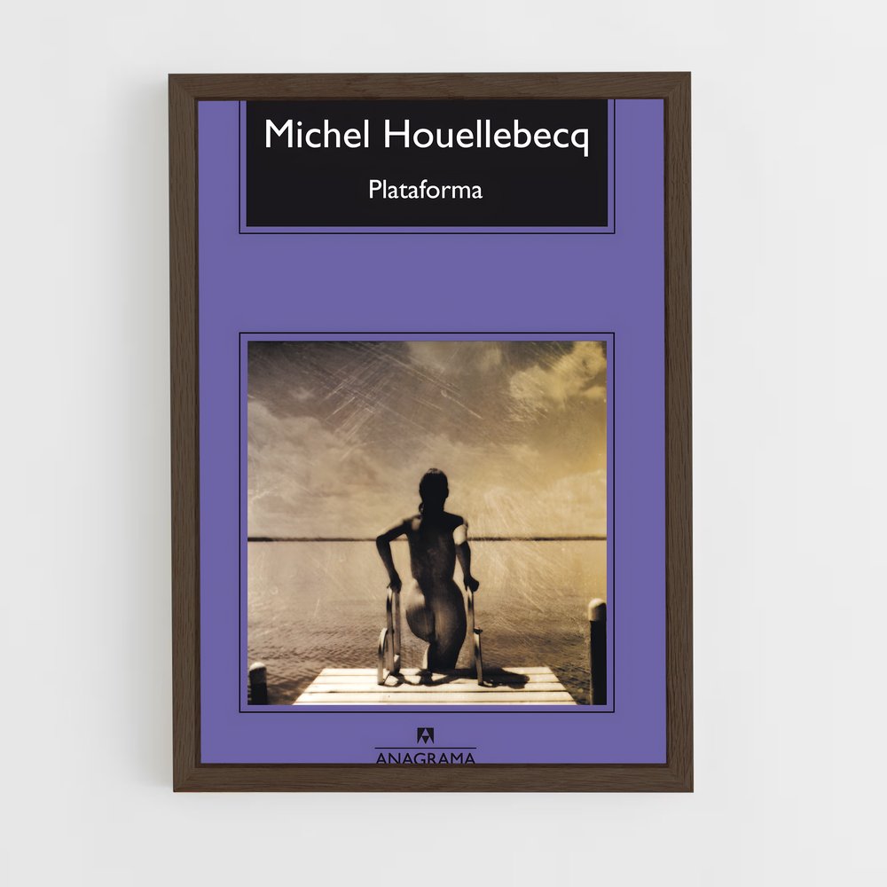 ap-michel houellebecq-4 cadre Bois foncé